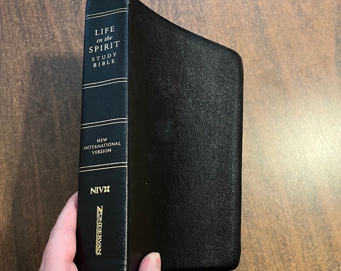 NIV 1984 Life in the Spirit Study Bible - Black Top Grain Genuine Leather - (Formerly Title: Full Life Study Bible) oop  84, isbn 0310922461