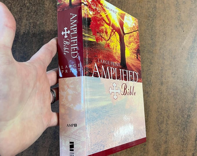 Amplified Classic 1987 Large Print Bible - Hardcover - out of print AMPC - 12 pt font -USA Printed in United States of America 9780310951728