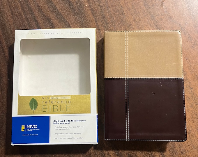 NIV 1984 Giant Print Reference Bible - Mocha Brown DuoTone - Out of Print NIV New International Version