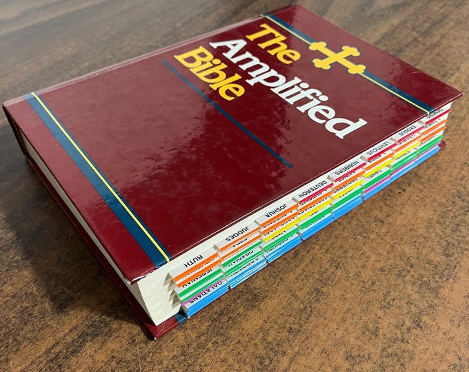 Amplified Classic 1987 Large Print Bible - Hardcover - out of print AMPC - 12 pt font