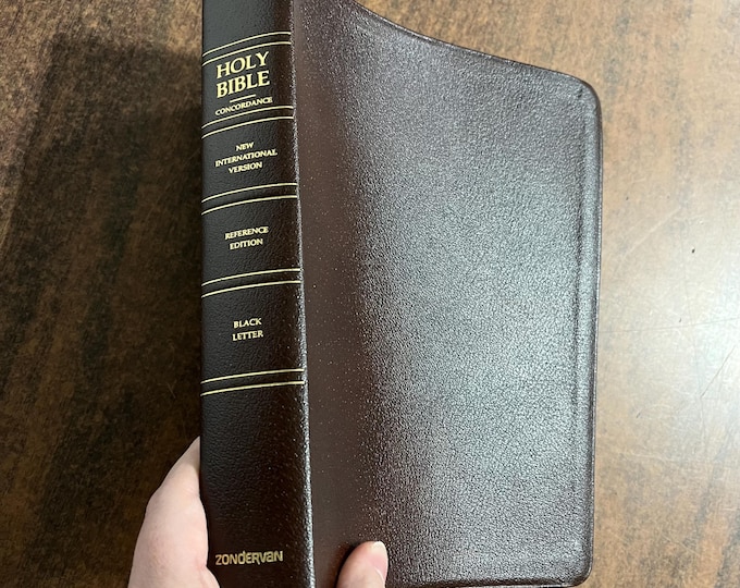 NIV 1984 Wide Margin Bible - Burgundy Top Grain Genuine Leather - Printed in USA 0310910226 (Zondervan, similar layout to Cambridge Wide)