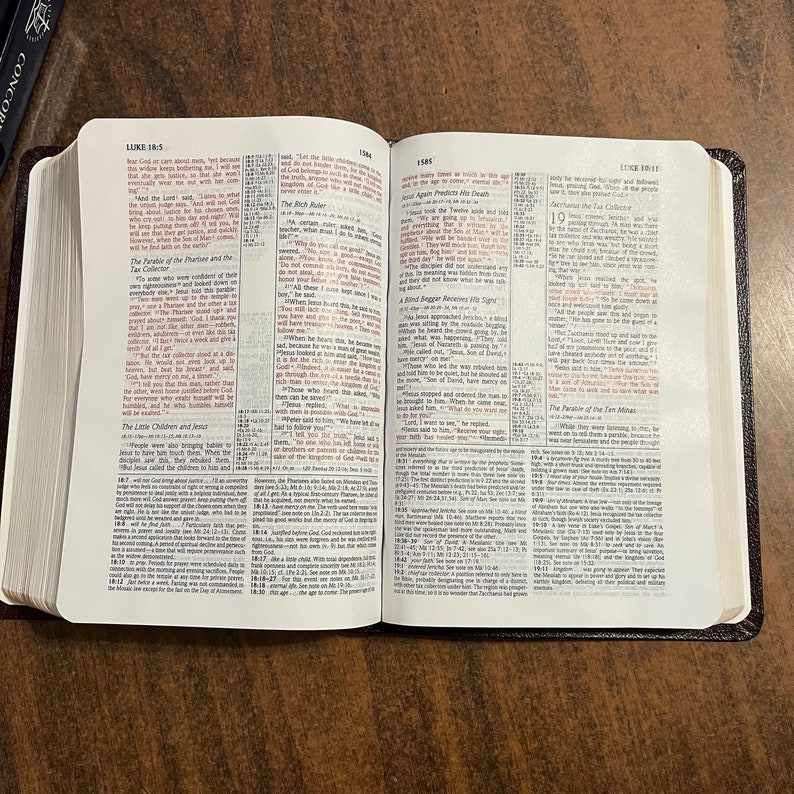 NIV 1984 Concordia Self Study Bible Burgundy Bonded Leather Out Of Niv 1984 concordia self study bible burgundy bonded leather out of
