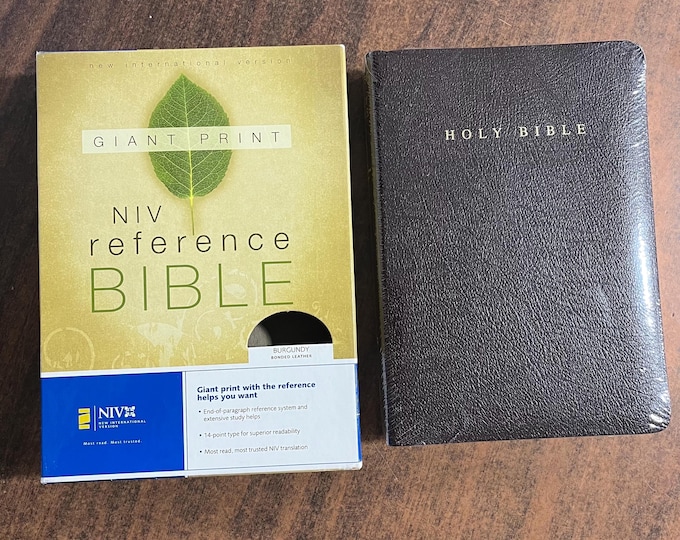 Sealed* NIV 1984 Giant Print Reference Bible - Burgundy Bonded Leather - Out of Print New International Version 84, 0310908167