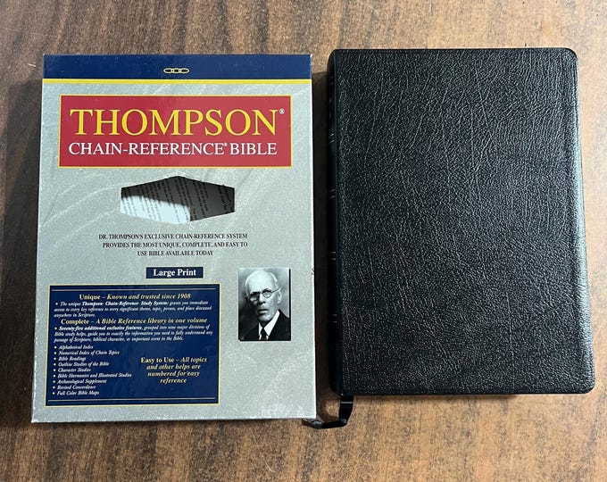 NIV 1984 Large Print Thompson Chain Reference Study Bible - Black Bonded Leather - Out of Print NIV