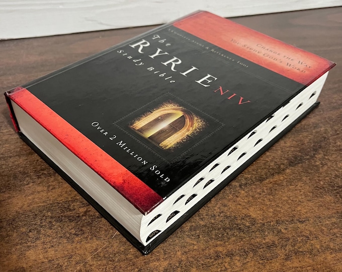 NIV 1984 Ryrie Study Bible Thumb Indexed - Hardvover - Out of Print NIV