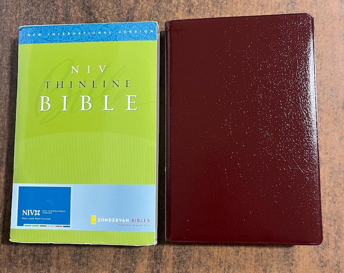 NIV 1984 Thinline Bible - Burgundy Bonded Leather - Out of Print NIV Edition