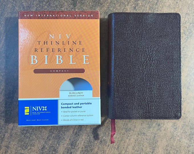 NIV 1984 Compact Thinline Reference Bible - Burgundy Bonded Leather -Out of Print NIV Edition 2006, (Compact Size / Compact Ultrathin Size)