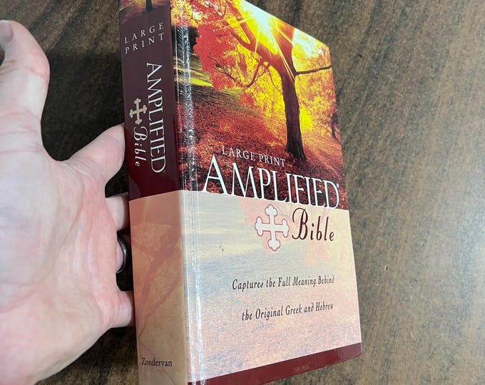 Amplified Classic 1987 Large Print Bible - Hardcover - out of print AMPC - 12 pt font