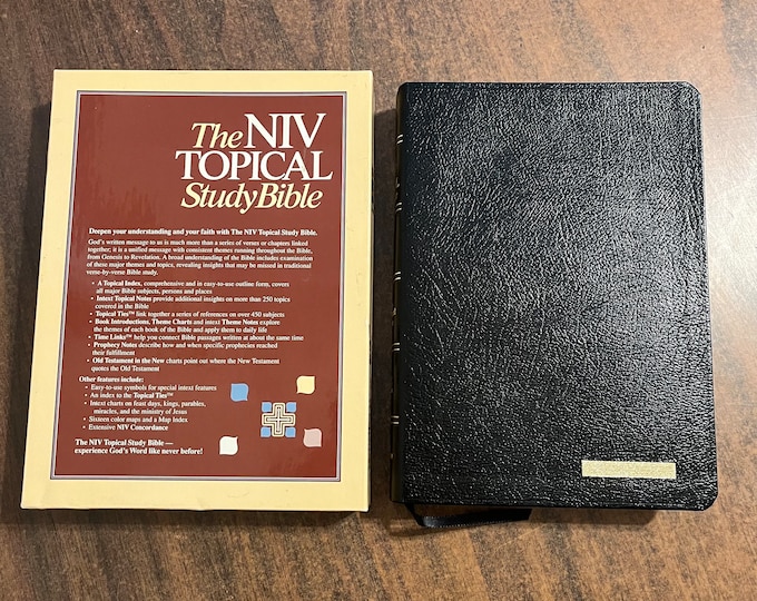 NIV 1984 Topical Study Bible - Black Bonded Leather - Out of Print NIV, printed in United States of America