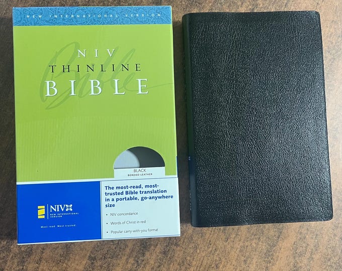NIV 1984 Thinline Bible - Black Bonded Leather - Out of Print NIV Edition