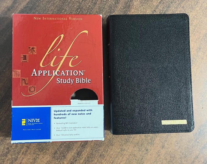 NIV 1984 Life Application Study Bible - Black Bonded Leather - Out of Print NIV