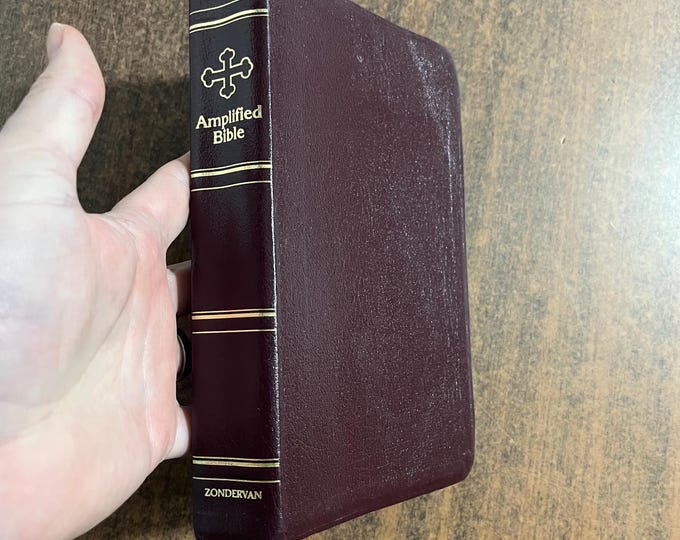 Amplified Classic 1987 Bible, Standard Size - Burgundy Bonded Leather - out of print AMPC