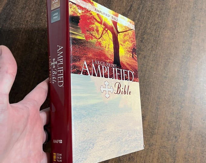 Amplified Classic 1987 Large Print Bible - Hardcover - out of print AMPC - 12 pt font