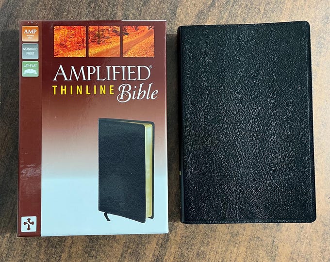 Amplified Classic 1987 Bible, Thinline Size - Black Bonded Leather - out of print AMPC
