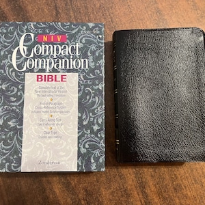 NIV 1984 Compact Companion Bible - Black Bonded Leather - Out of Print NIV Edition
