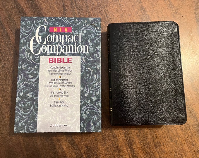 NIV 1984 Compact Companion Bible - Black Bonded Leather - Out of Print NIV Edition