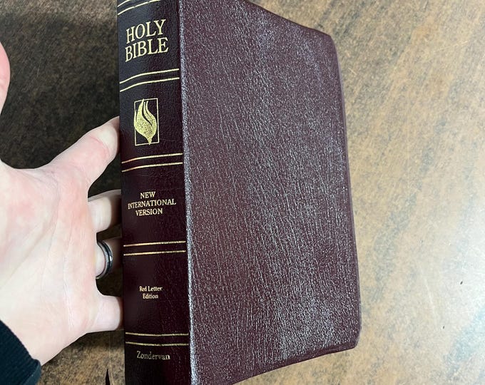 NIV 1984 Full Life Study Bible - Burgundy Bonded Leather - Out of Print NIV, Donald Stamps c 1992 031091695x