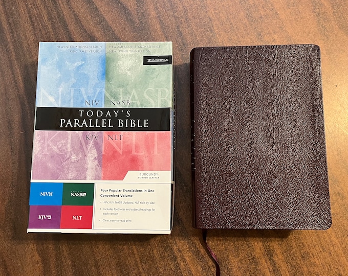 NIV 1984 / NASB 1995 / NLT 1996 / King James Parallel Bible - Bonded Leather - out of print, Todays Parallel Bible with 4 bible versions
