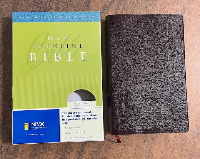 NIV 1984 Thinline Bible - Burgundy Bonded Leather - Out of Print NIV Edition