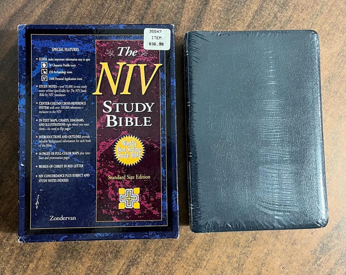 Sealed* NIV 1984 Study Bible - Navy Bonded Leather - Out of Print NIV 84