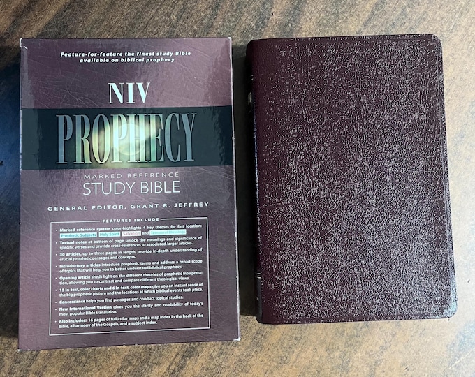 NIV 1984 Prophecy Study Bible with Marked Reference - Burgundy Bonded Leather - Out of Print NIV