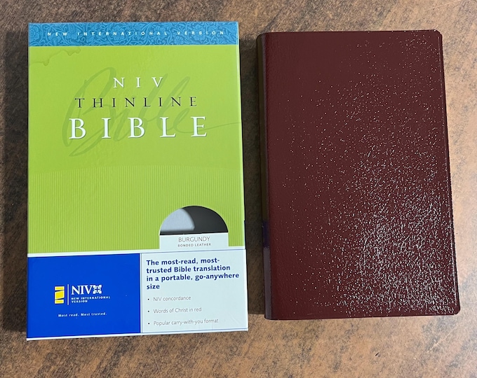 NIV 1984 Thinline Bible - Burgundy Bonded Leather - Out of Print NIV Edition 0310935660