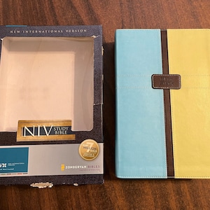 NIV 1984 Study Bible - Blue / Green DuoTone - Out of Print NIV
