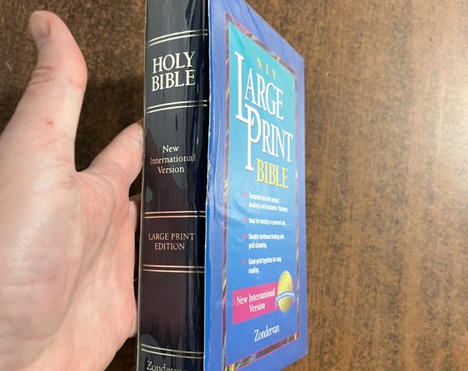 NIV 1984 Large Print Bible - Navy Hardcover - Out of Print NIV New International Version