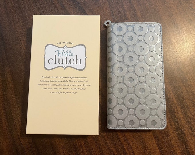 NIV 1984 Clutch Trimline Bible - Silver LeatherSoft - Out of Print NIV