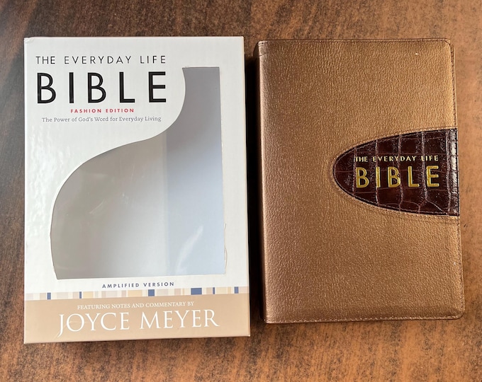 Amplified Classic 1987 Everyday Life Bible - Bronze Bonded Leather - out of print AMPC - Joyce Meyer Study Bible