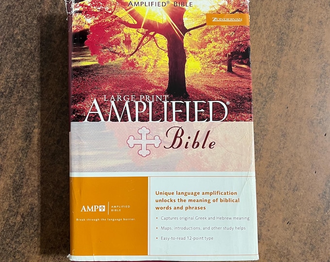 Amplified Classic 1987 Large Print Bible - Hardcover - out of print AMPC - 12 pt font