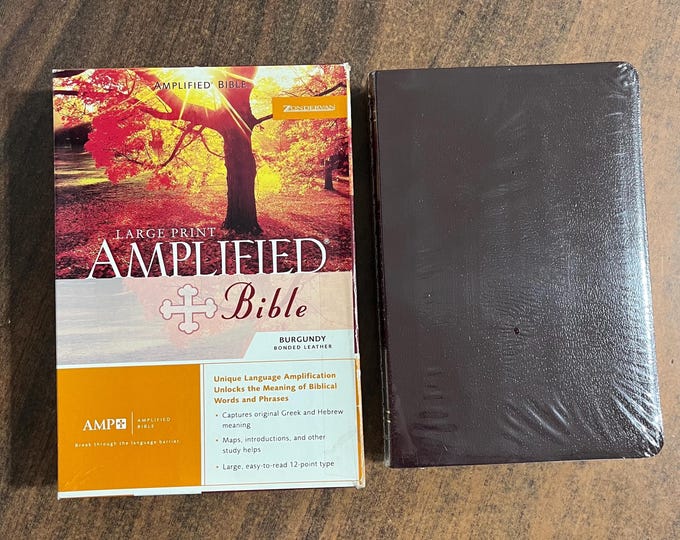Amplified Classic 1987 Large Print Bible - Burgundy Bonded Leather - out of print AMPC - ISBN 0310951836