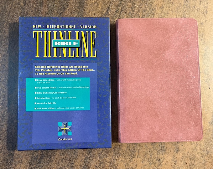 NIV 1984 Thinline Bible - Dusty Rose Bonded Leather - Out of print NIV