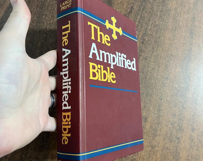 Amplified Classic 1987 Large Print Bible - Red Hardcover - out of print AMPC - 12 pt font