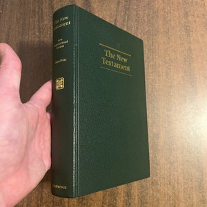 NIV 1984 Cambridge New Testament Super Giant Print Bible - Green Hardcover - Out of Print NIV