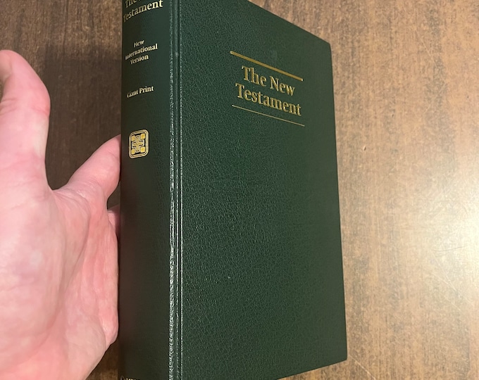 NIV 1984 Cambridge New Testament Super Giant Print Bible - Green Hardcover - Out of Print NIV