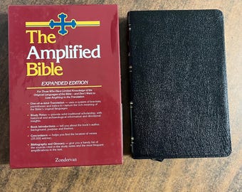 Amplified Classic 1987 Bible, Standard Size - Black Bonded Leather - out of print AMPC