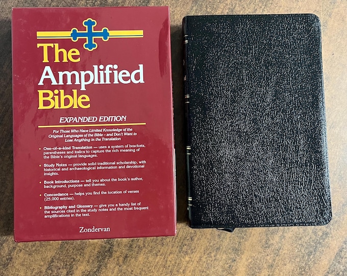 Amplified Classic 1987 Bible, Standard Size - Black Bonded Leather - out of print AMPC