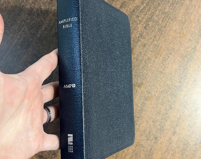 Amplified Classic 1987 Bible, Standard Size - Navy Bonded Leather - out of print AMPC 9780310915003 Printed in United States of America USA