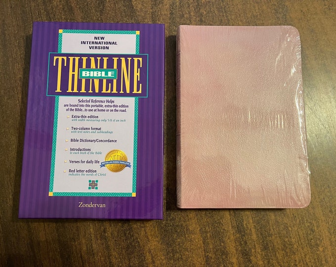 NIV 1984 Thinline Bible - Tea Rose (Pink) Bonded Leather