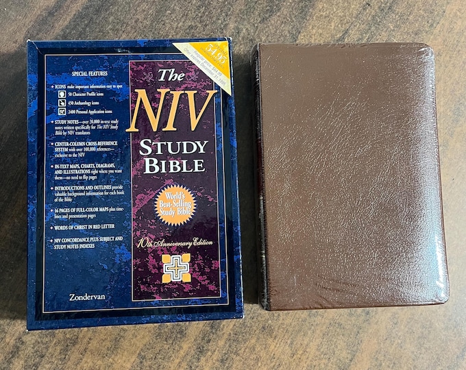 Sealed* NIV 1984 Study Bible - Brown Bonded Leather - Out of Print NIV 84 - 0310925711