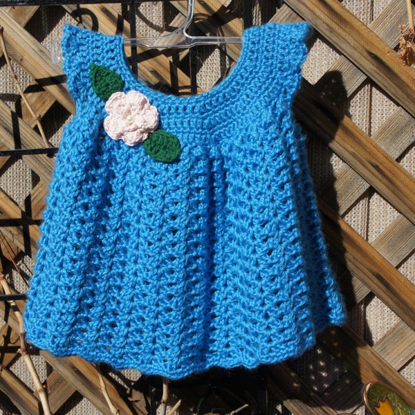 1T/2T Toddler Blue Smock Dress/Tunic/Top