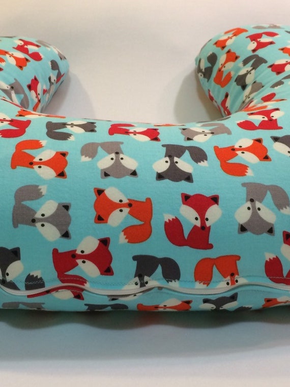Foxes Nursing Pillow Cover Boppy Cover Breastfeeding Mini Etsy