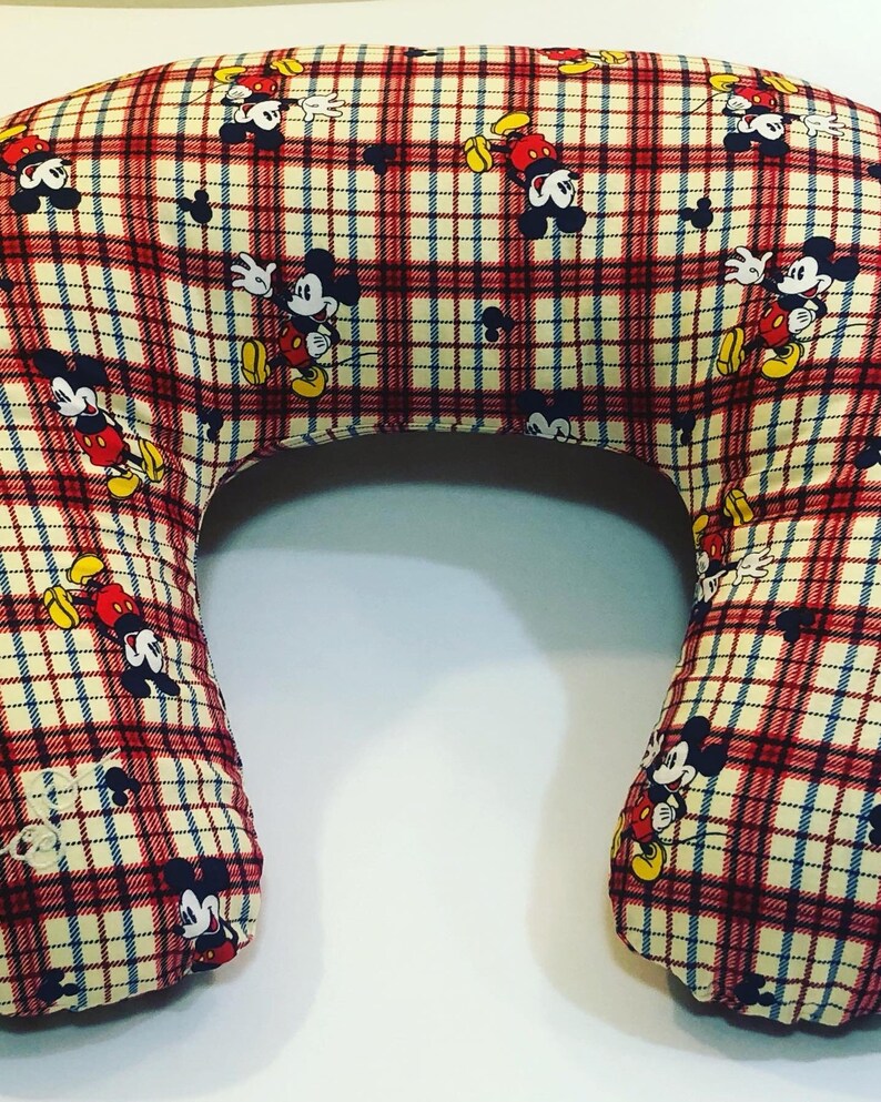 Boppy Cover Mickey Mouse Disney Plaid Nursing Pillow Etsy