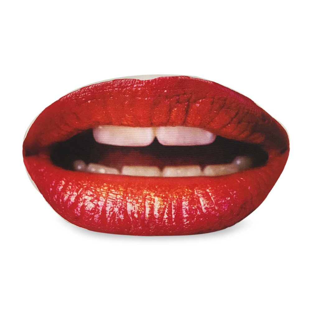 red lips cushion