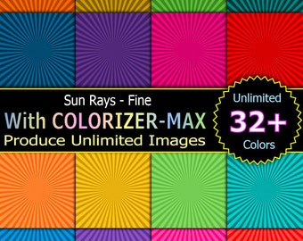 Sun Rays - Fine, starburst digital paper, sun ray digital paper,printable sunray scrapbook paper, rays of the sun image, colorizer-max