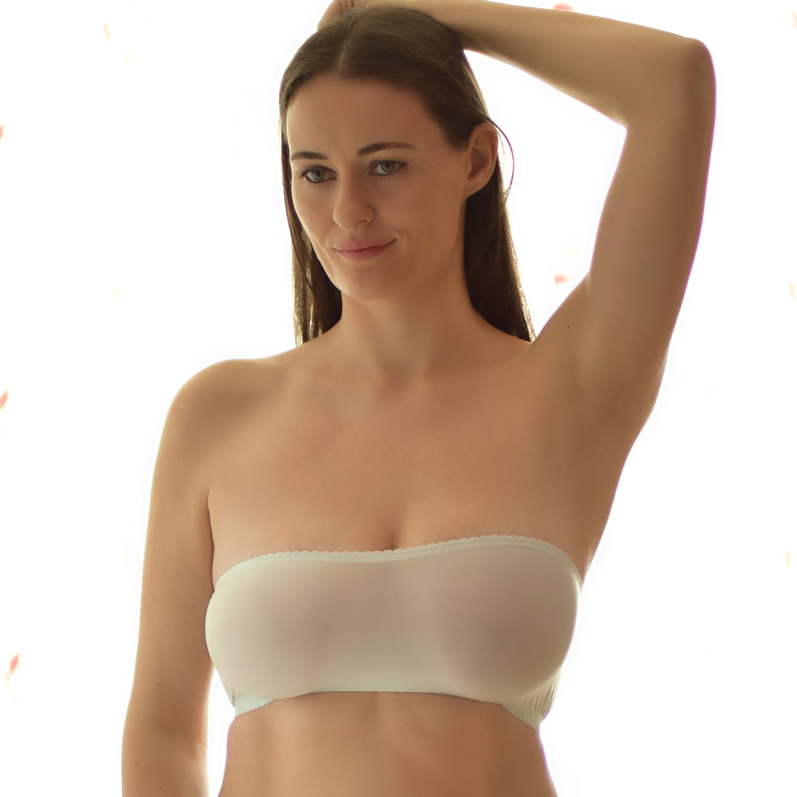 Green Sheer Bandeau Bra for A and B Cup, Erotic Lingerie See Through Lingerie, Sheer Lingerie