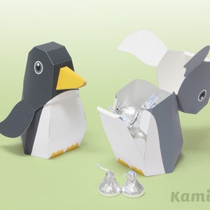 Penguin - Favor boxes, Gift boxes / Printable Paper Craft PDF