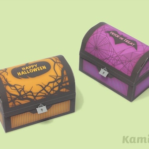 Halloween cofre caja de regalo papel Craft PDF Datos