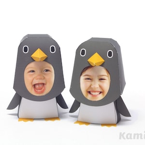 Printable Paper Craft PDF / KIGURUMMY - Penguin Family (standard color)